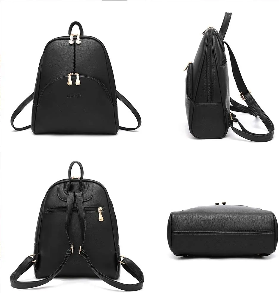 Nevenka Backpack Purse for Women Casual Shoulder Bag PU Leather Zipper Closure Adjustable Strap…
