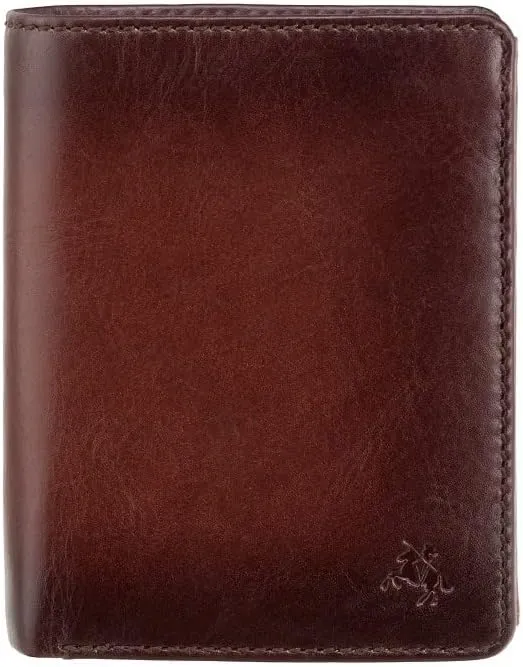 New Gents High End Visconti Atelier Burnished Leather Wallet RFID Blocking (Burnish Tan Hector AT-62)