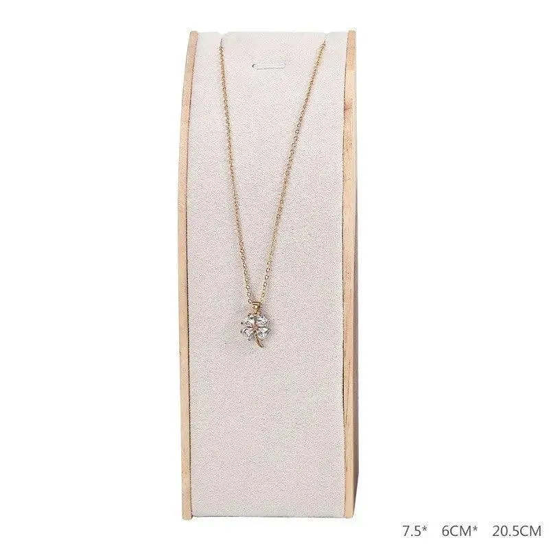 New solid wood necklace display stand jewelry rack pendant holder curved jewelry display props jewelry packaging