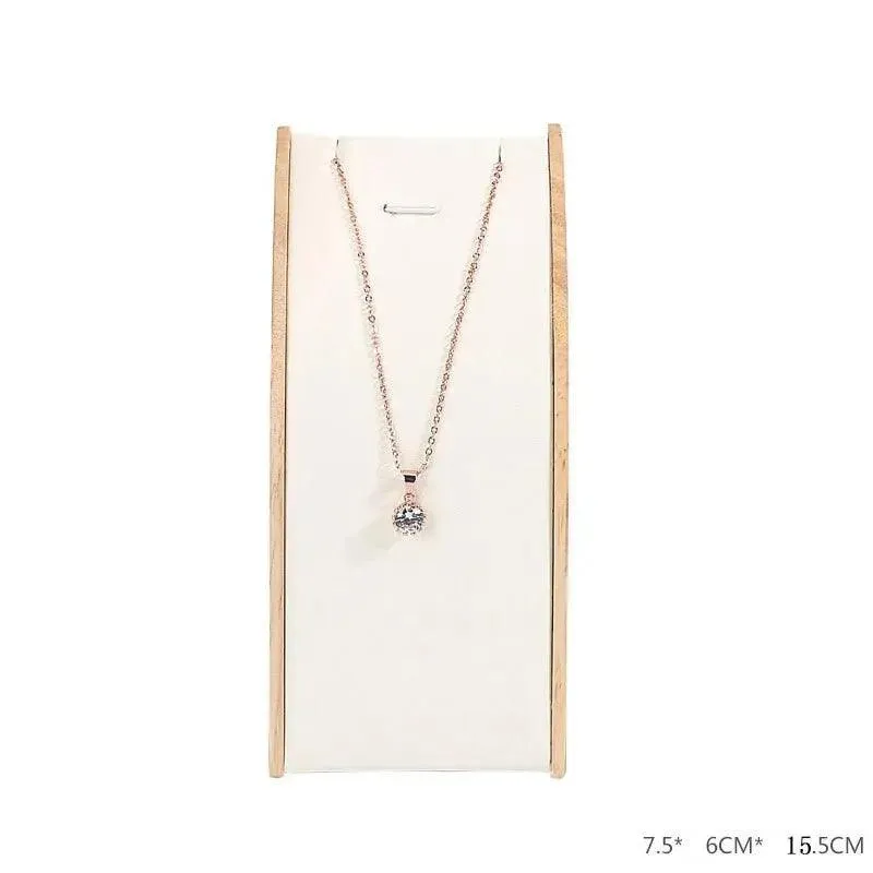 New solid wood necklace display stand jewelry rack pendant holder curved jewelry display props jewelry packaging