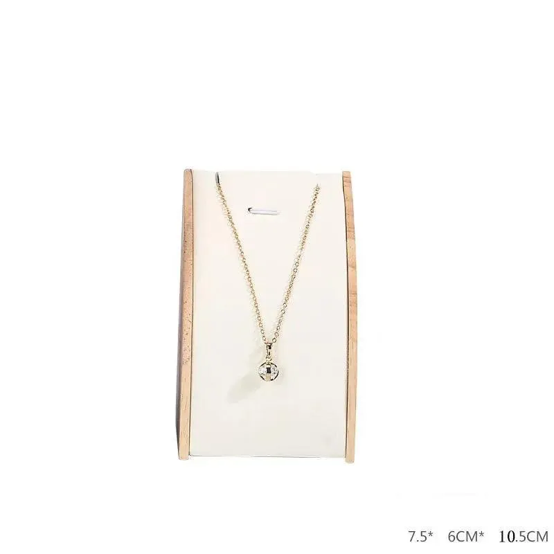 New solid wood necklace display stand jewelry rack pendant holder curved jewelry display props jewelry packaging