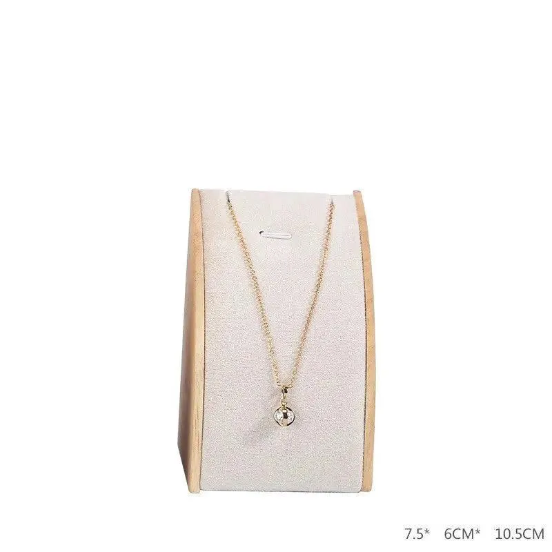 New solid wood necklace display stand jewelry rack pendant holder curved jewelry display props jewelry packaging