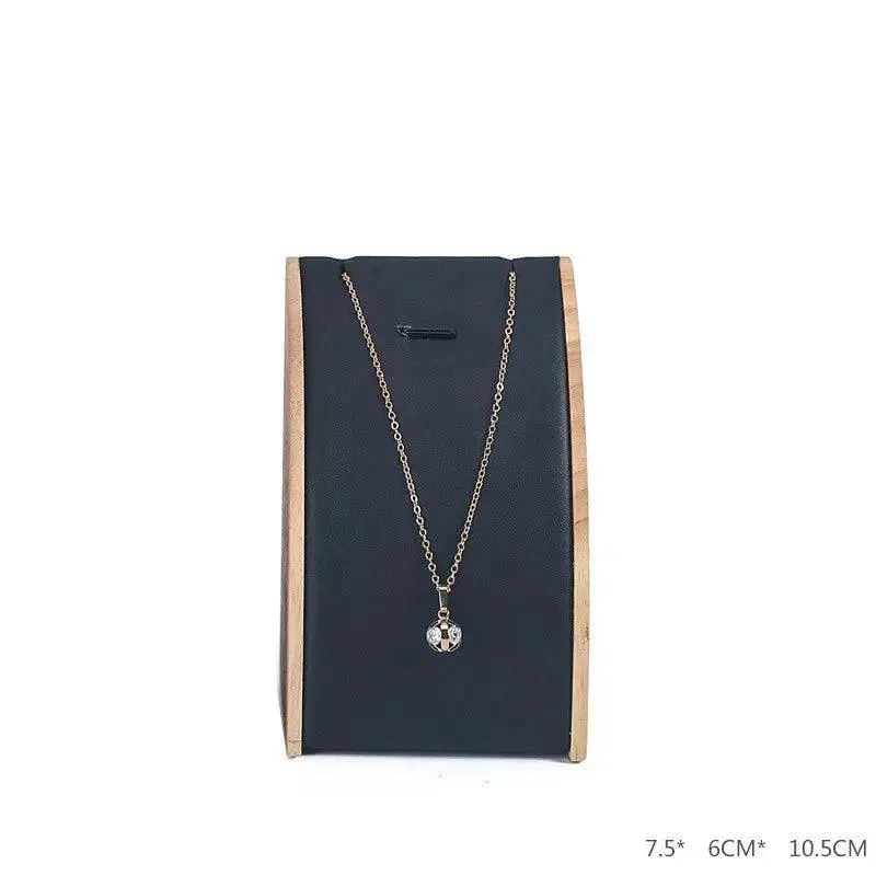 New solid wood necklace display stand jewelry rack pendant holder curved jewelry display props jewelry packaging