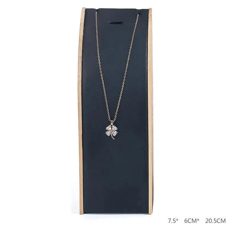 New solid wood necklace display stand jewelry rack pendant holder curved jewelry display props jewelry packaging