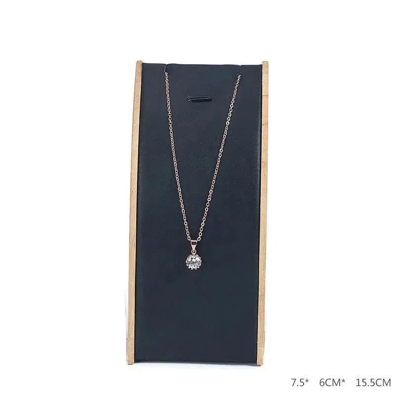 New solid wood necklace display stand jewelry rack pendant holder curved jewelry display props jewelry packaging