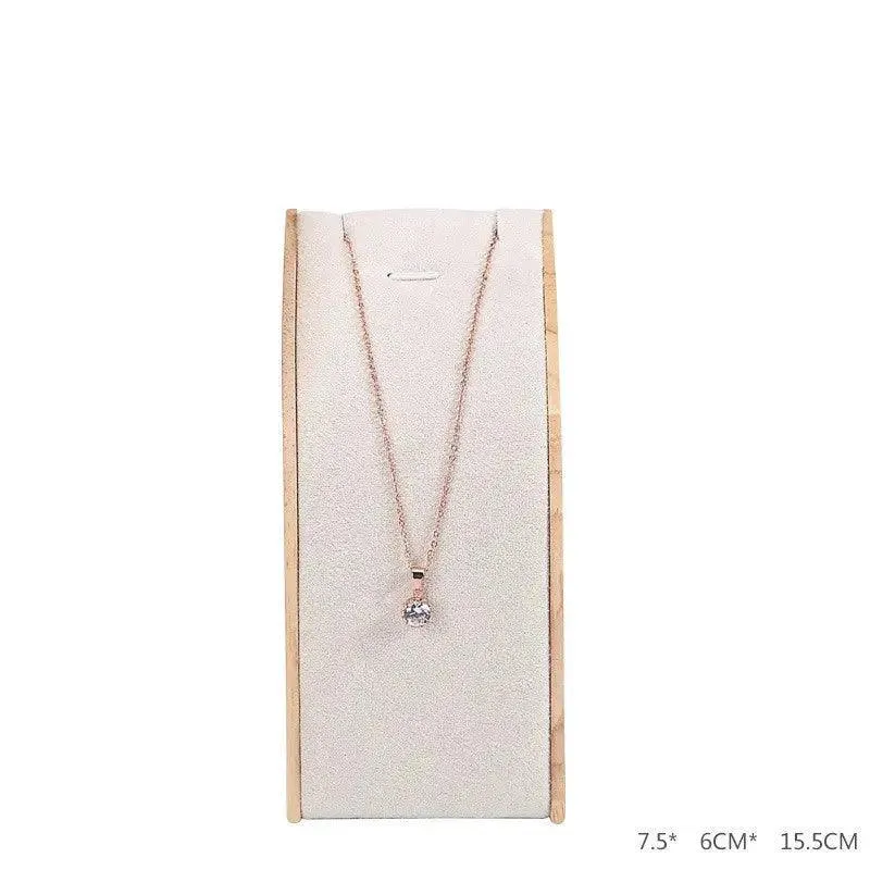 New solid wood necklace display stand jewelry rack pendant holder curved jewelry display props jewelry packaging