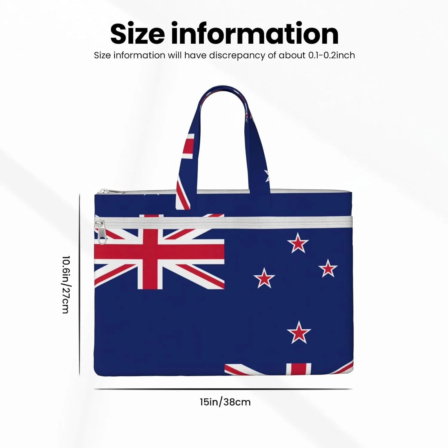 New Zealand Flag Canvas Document Bag Organizer Handbag For Travel And Leisure Weekends