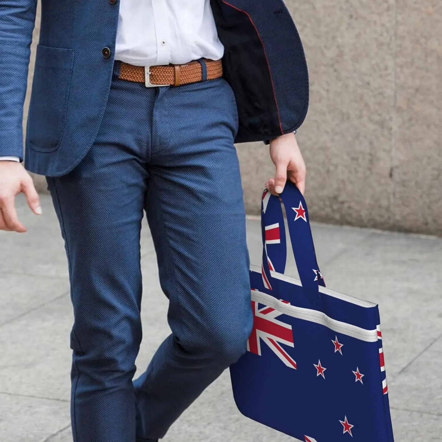 New Zealand Flag Canvas Document Bag Organizer Handbag For Travel And Leisure Weekends