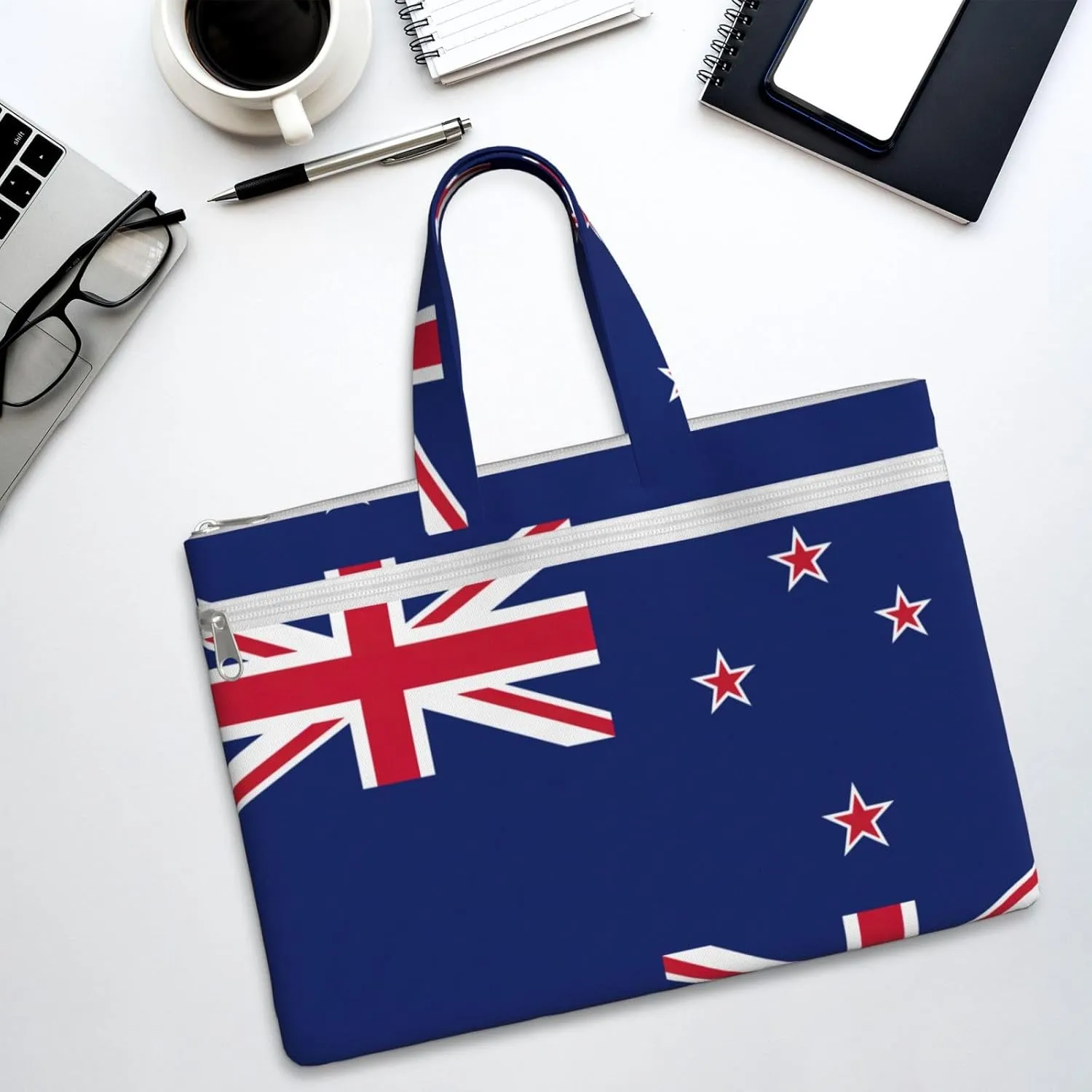 New Zealand Flag Canvas Document Bag Organizer Handbag For Travel And Leisure Weekends