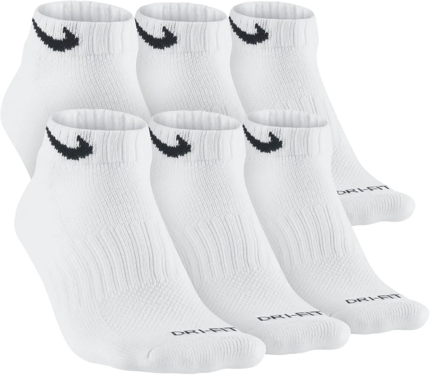 Nike Dri-FIT Cushion Low-Cut Training Socks, 6-pairs