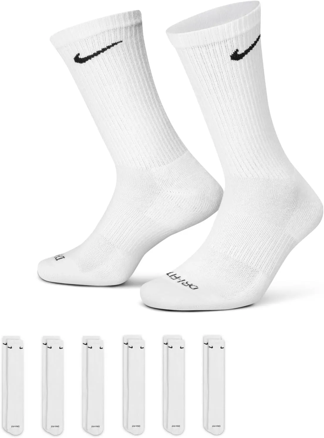 Nike Everyday Plus Cushioned Training Crew Socks (6 Pack)