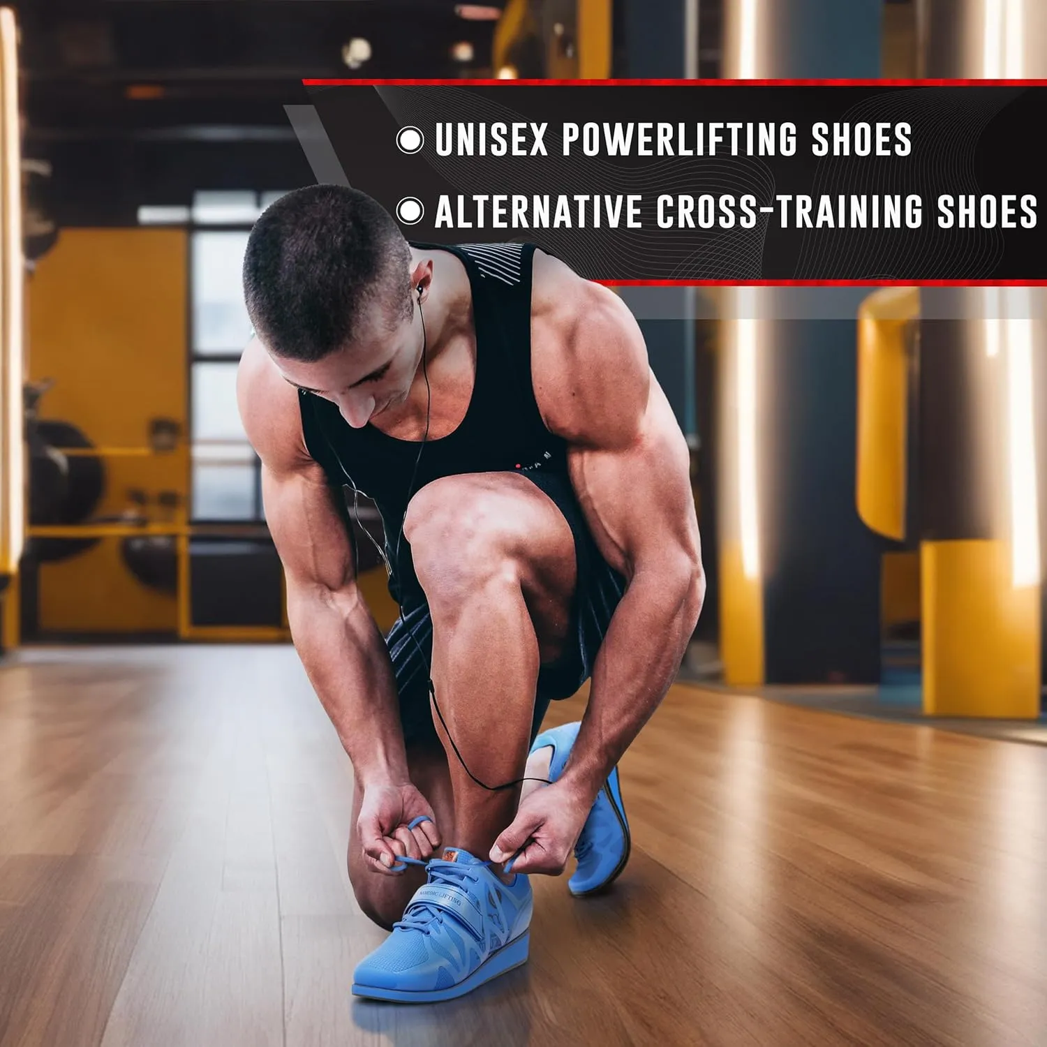 Nordic Lifting Powerlifting Shoes for Heavy Weightlifting - Men's Squat Shoe - MEGIN