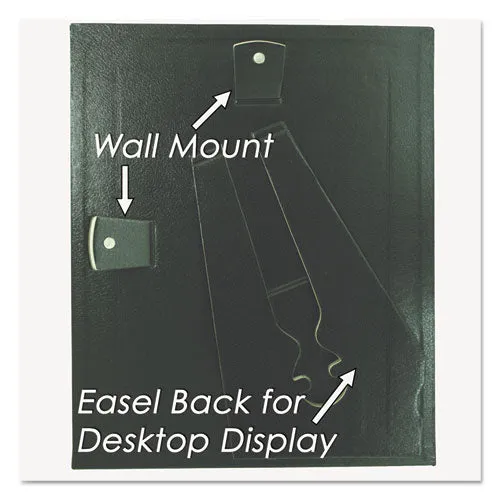 NuDell Leatherette Document Frame, 8.5 x 11, Black, Pack of Two