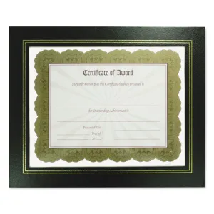 NuDell Leatherette Document Frame, 8.5 x 11, Black, Pack of Two