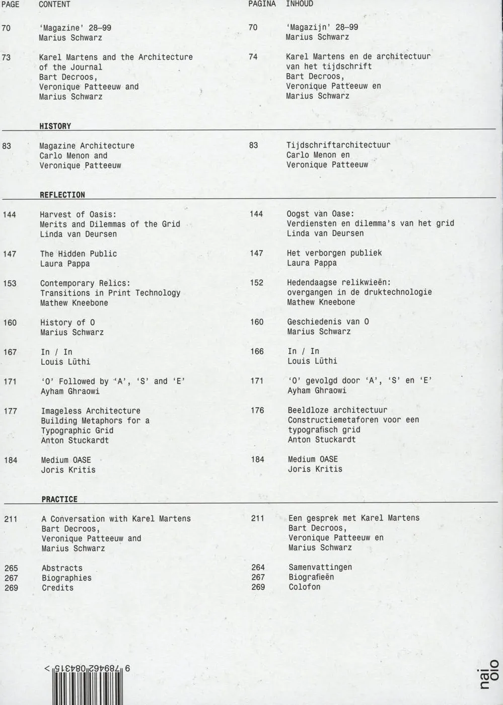 Oase 100: The Architecture Of The Journal