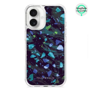 Ocean Terrazzo Gem - iPhone 16 Clear Bumper MagSafe Case