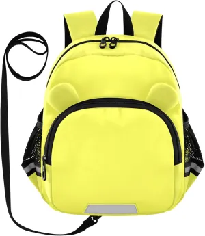 ODAWA Moon Yellow Toddler Leash Backpack Chest Buckle Medium Travel Daycare Bag for Baby Girl Boy