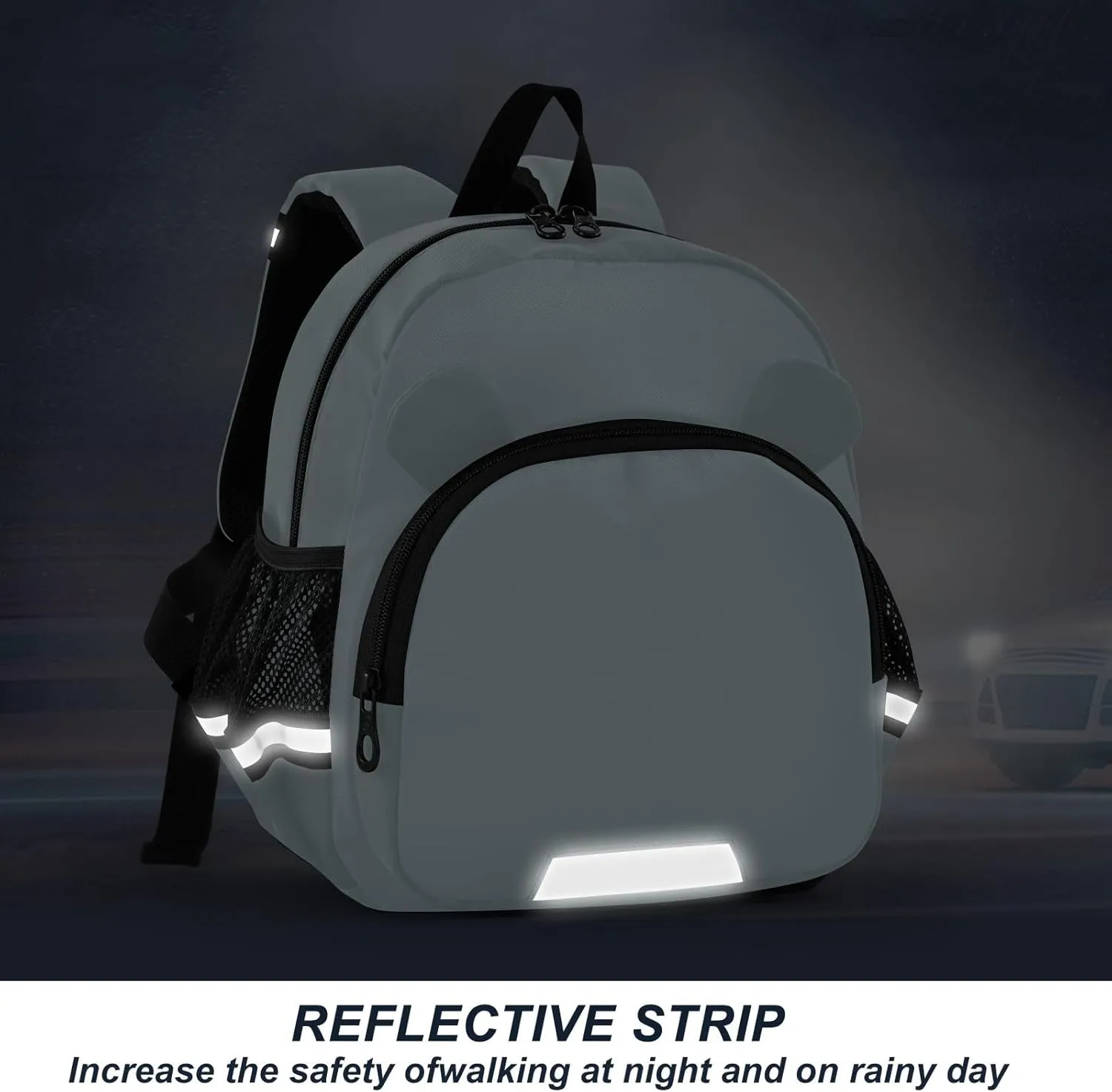 ODAWA Pale Blue Preschool Toddler Leash Backpack, Backpack for Kids with Cute Animal Ears