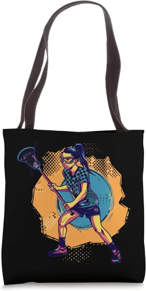 Oldschool Lacrosse Girl for Girls Tote Bag