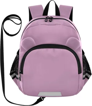 Opera Mauve Chest Buckle Toddler Backpack with Leash, Backpack Cute Boy, School Bag