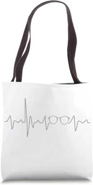 Optician Heartbeat Retro Glasses Vintage Optician Design Tote Bag