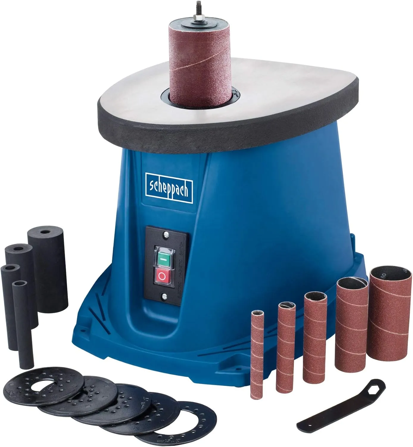 OSM100 Oscillating Sander | Power 450W | 16mm Swing Stroke | 6 Abrasive Sleeves Included | Spindle Ø12.7mm | Rotation Speed 2000 min-1 | Compact and easy to carry