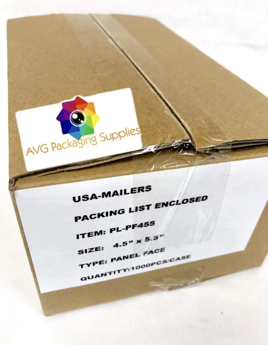 Packing List Enclosed Pouches (4.5" x 5.5") – Clear Adhesive Envelope Bag with Printing for Invoice Packing Slip – Label Protectors, Mailing & Shipping Supplies (2,000)