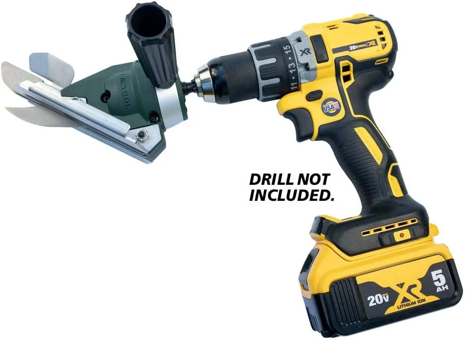 PacTool SS704 Snapper Shear Siding Pro - Siding Cutting Shear - Cordless Drill Attachment - Professional Power Tools