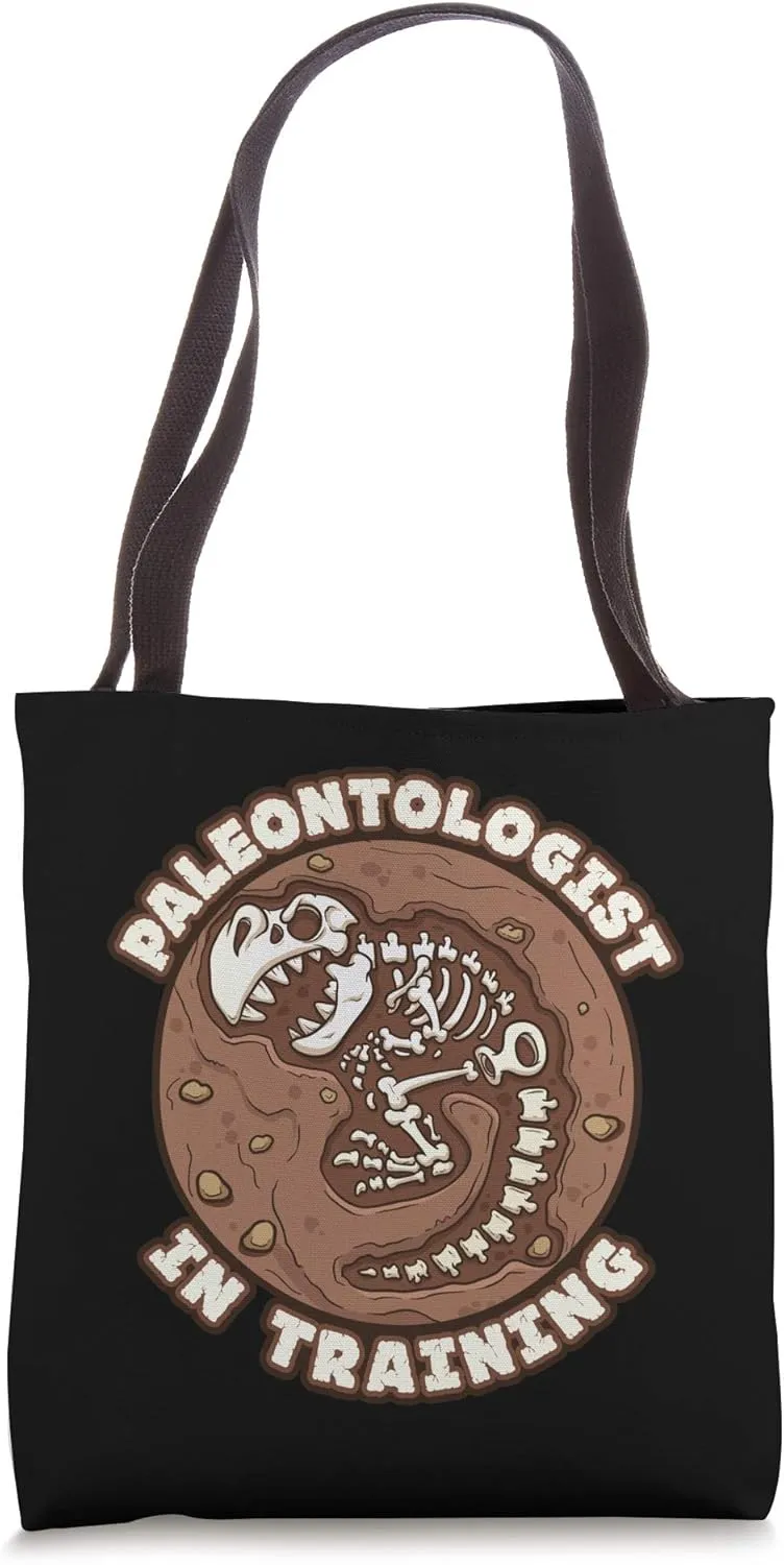 Paleontologist In Training Dinosaur Fossil Dino Skeleton Tote Bag