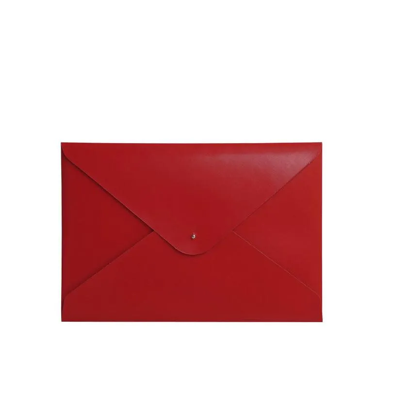 Paperthinks Recycled Leather Document Folder Scarlet Red