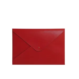 Paperthinks Recycled Leather Document Folder Scarlet Red