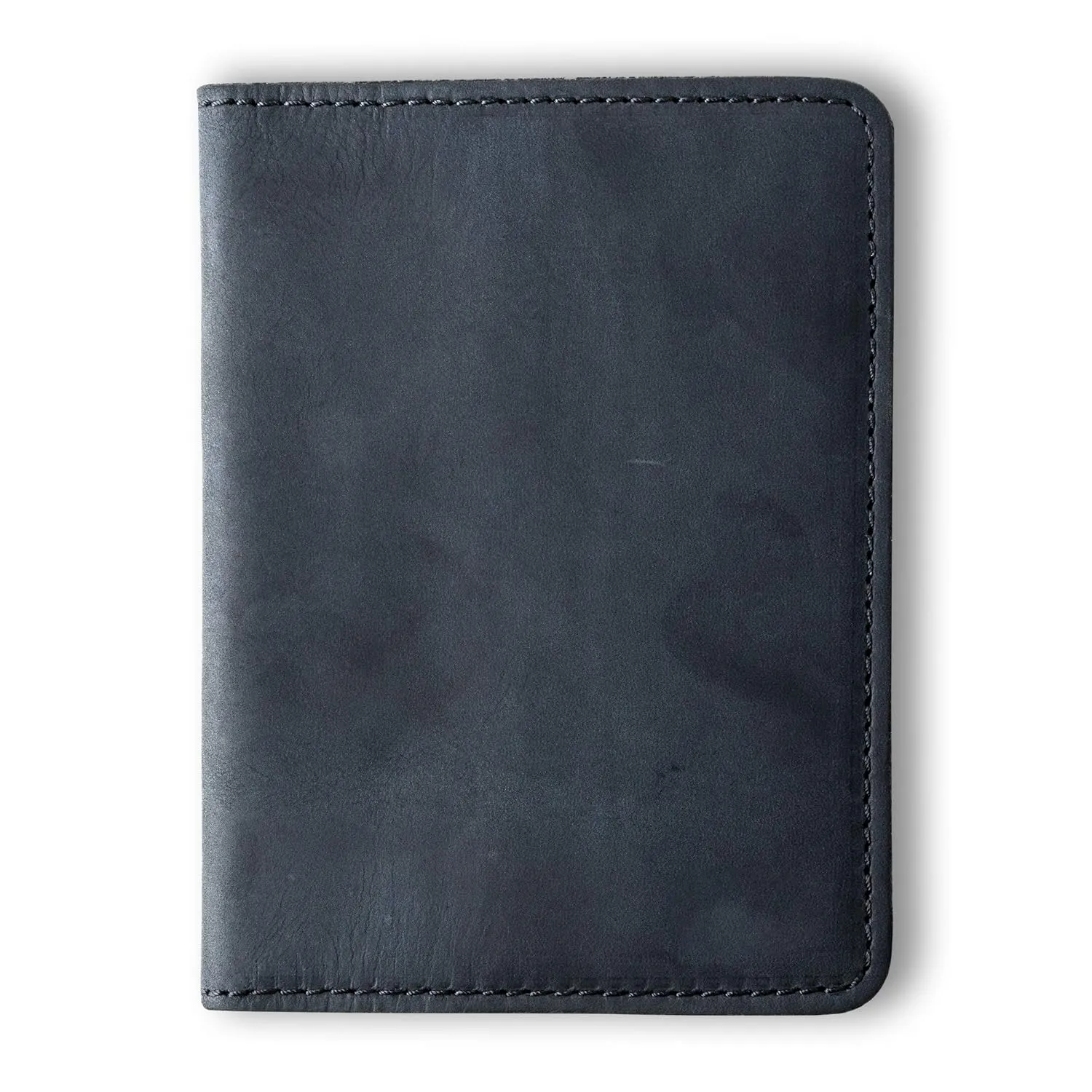 PEGAI Personalized Leather, Passport Holder For Travel | Handmade Passport Wallet Cover Case | Travel Document Holder, Passport Cover for Men, Women, and Family | Pike (Charcoal Black)