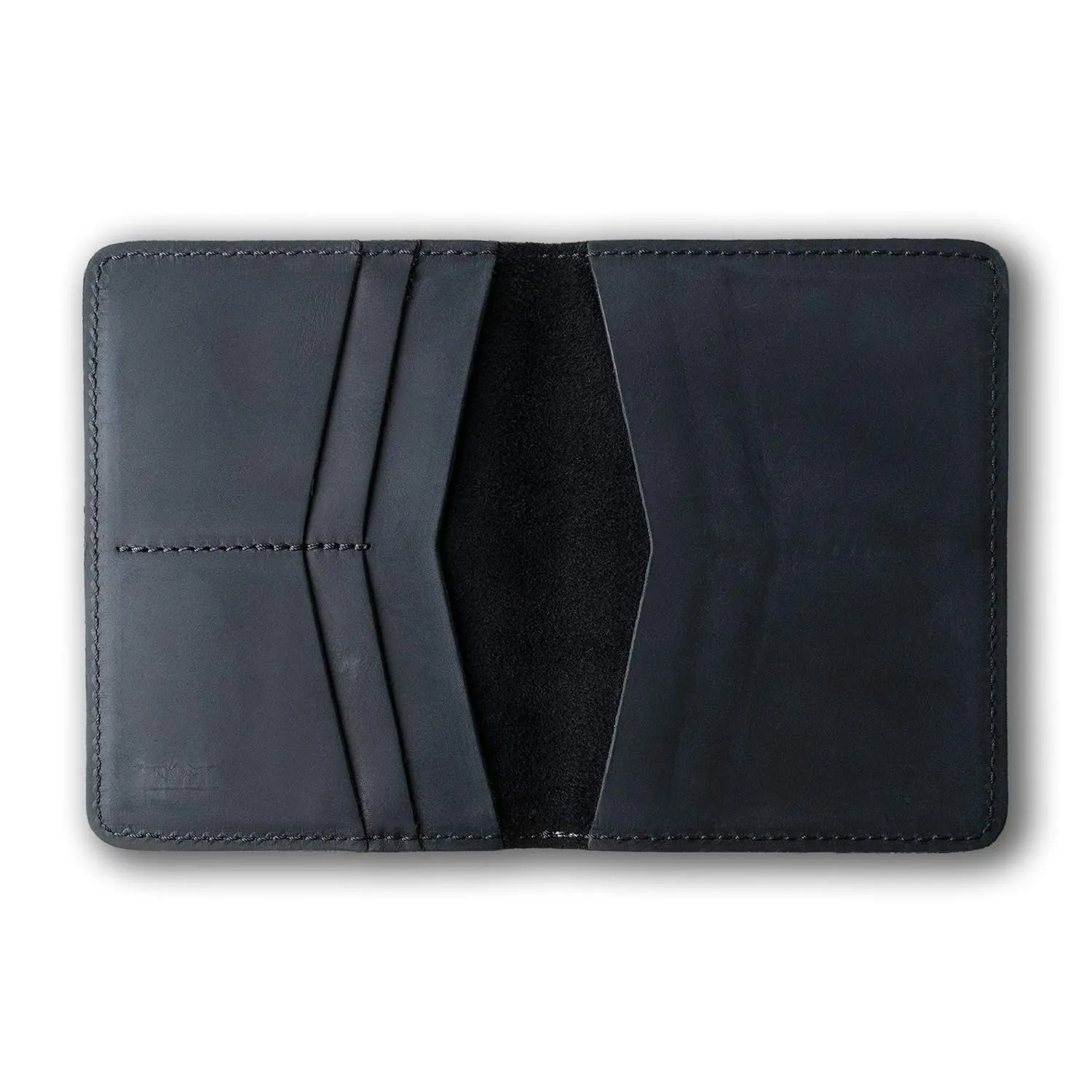 PEGAI Personalized Leather, Passport Holder For Travel | Handmade Passport Wallet Cover Case | Travel Document Holder, Passport Cover for Men, Women, and Family | Pike (Charcoal Black)