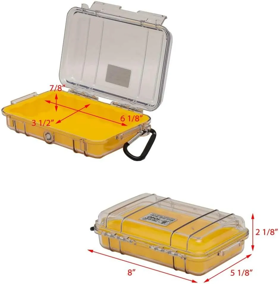 Pelican 1040-027-100 1040 Micro Case (Yellow/Clear)
