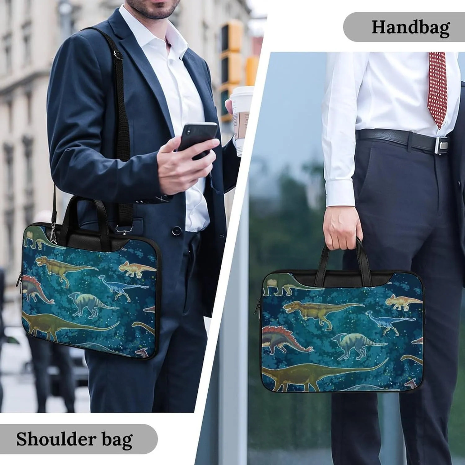 Penguin Bird Handheld Single Shoulder Crossbody Laptop Bag Unisex