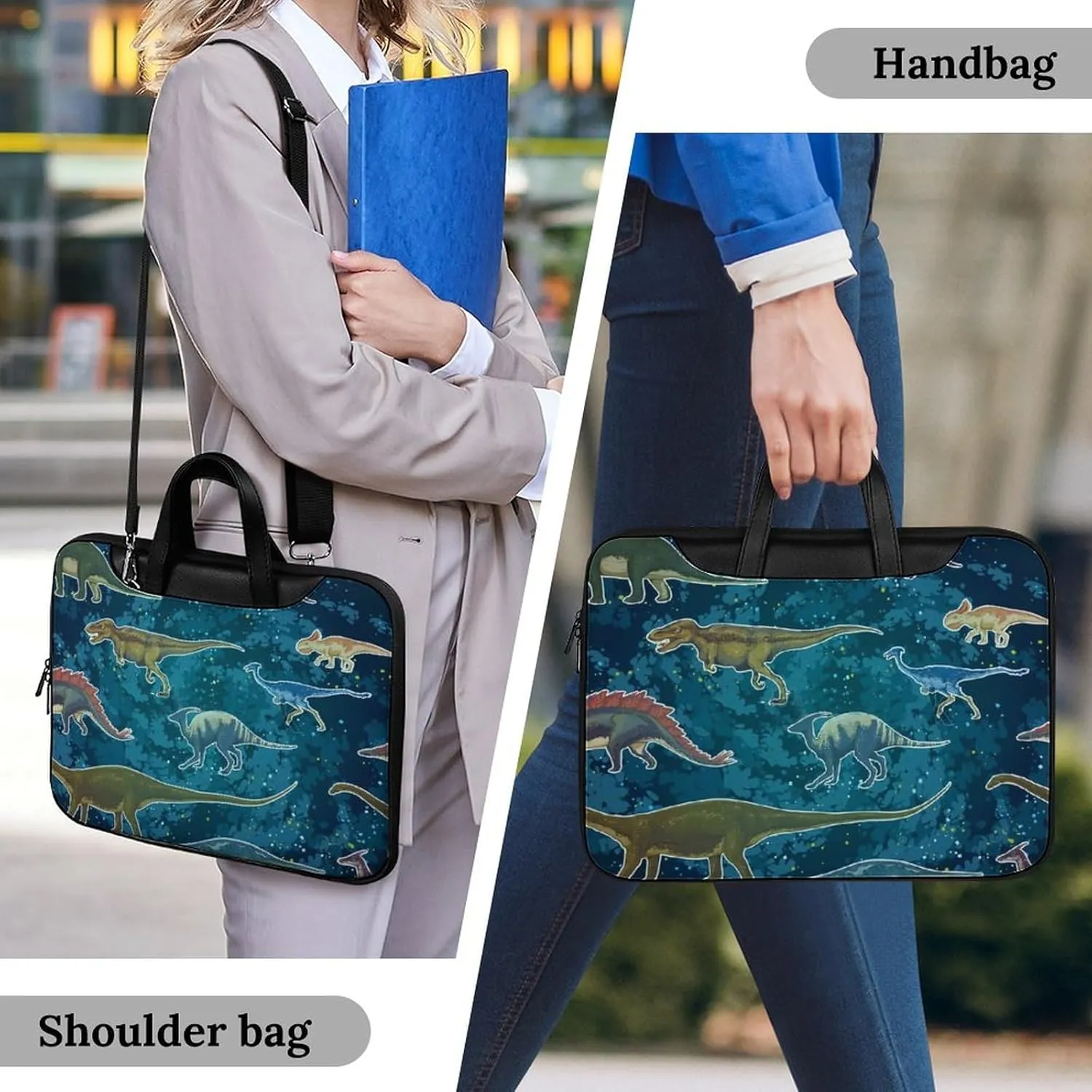 Penguin Bird Handheld Single Shoulder Crossbody Laptop Bag Unisex