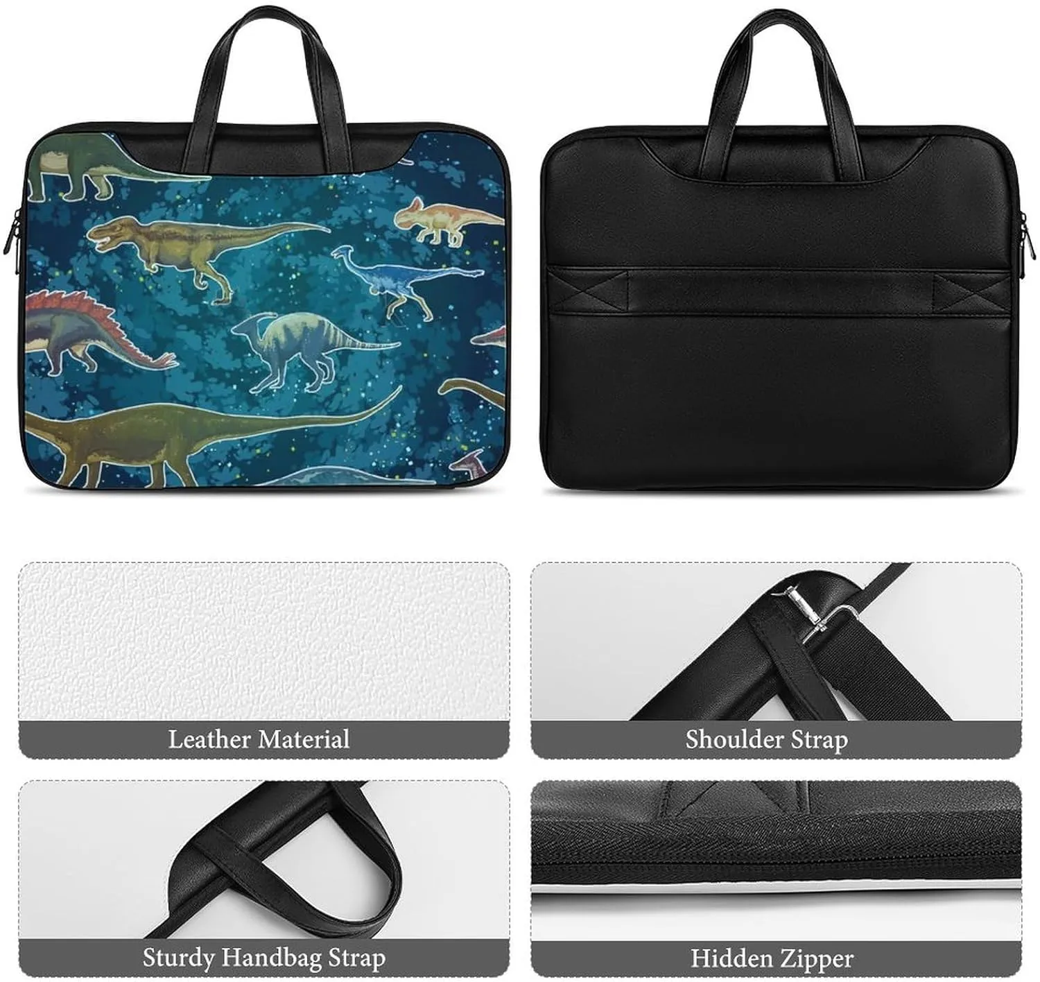 Penguin Bird Handheld Single Shoulder Crossbody Laptop Bag Unisex