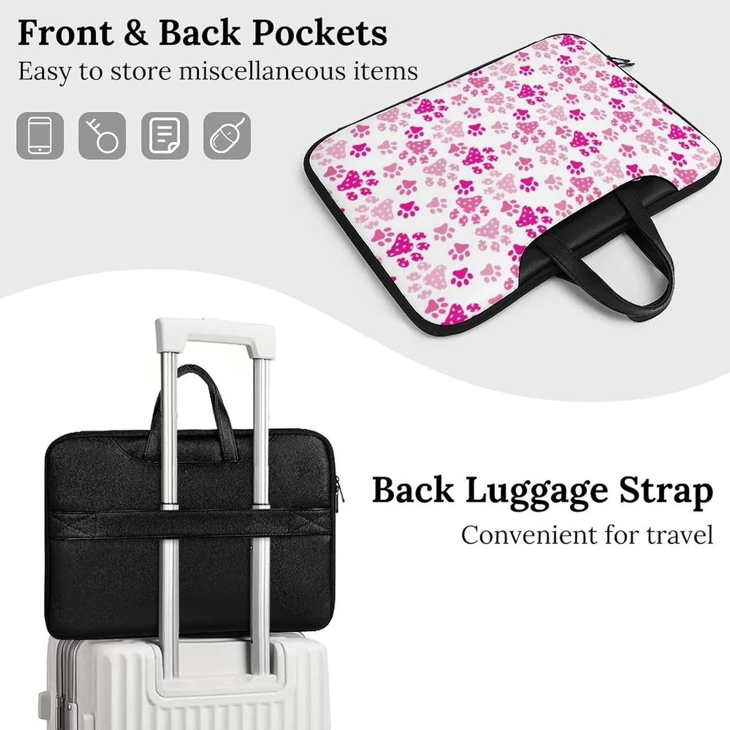 Penguin Bird Handheld Single Shoulder Crossbody Laptop Bag Unisex