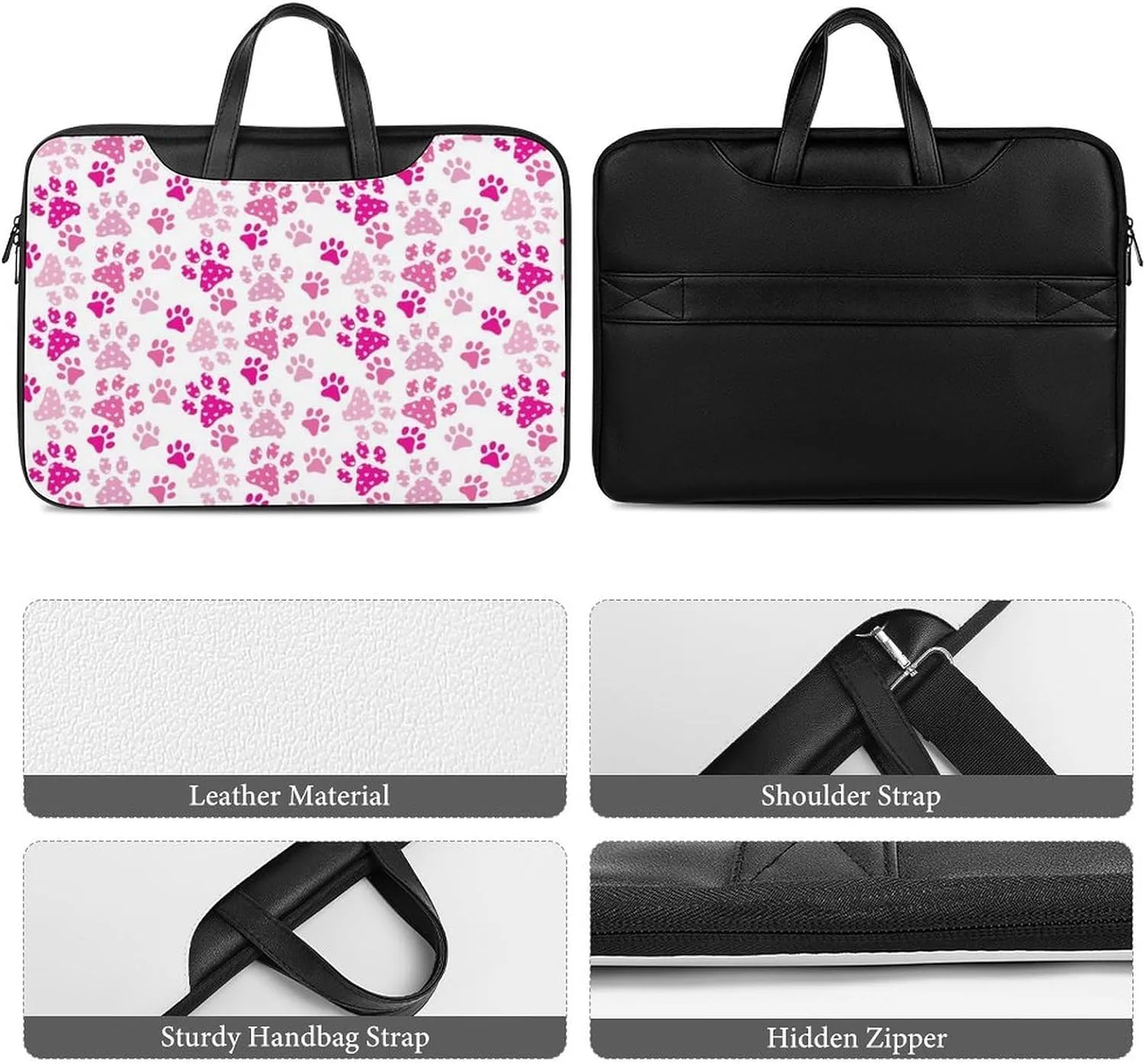 Penguin Bird Handheld Single Shoulder Crossbody Laptop Bag Unisex