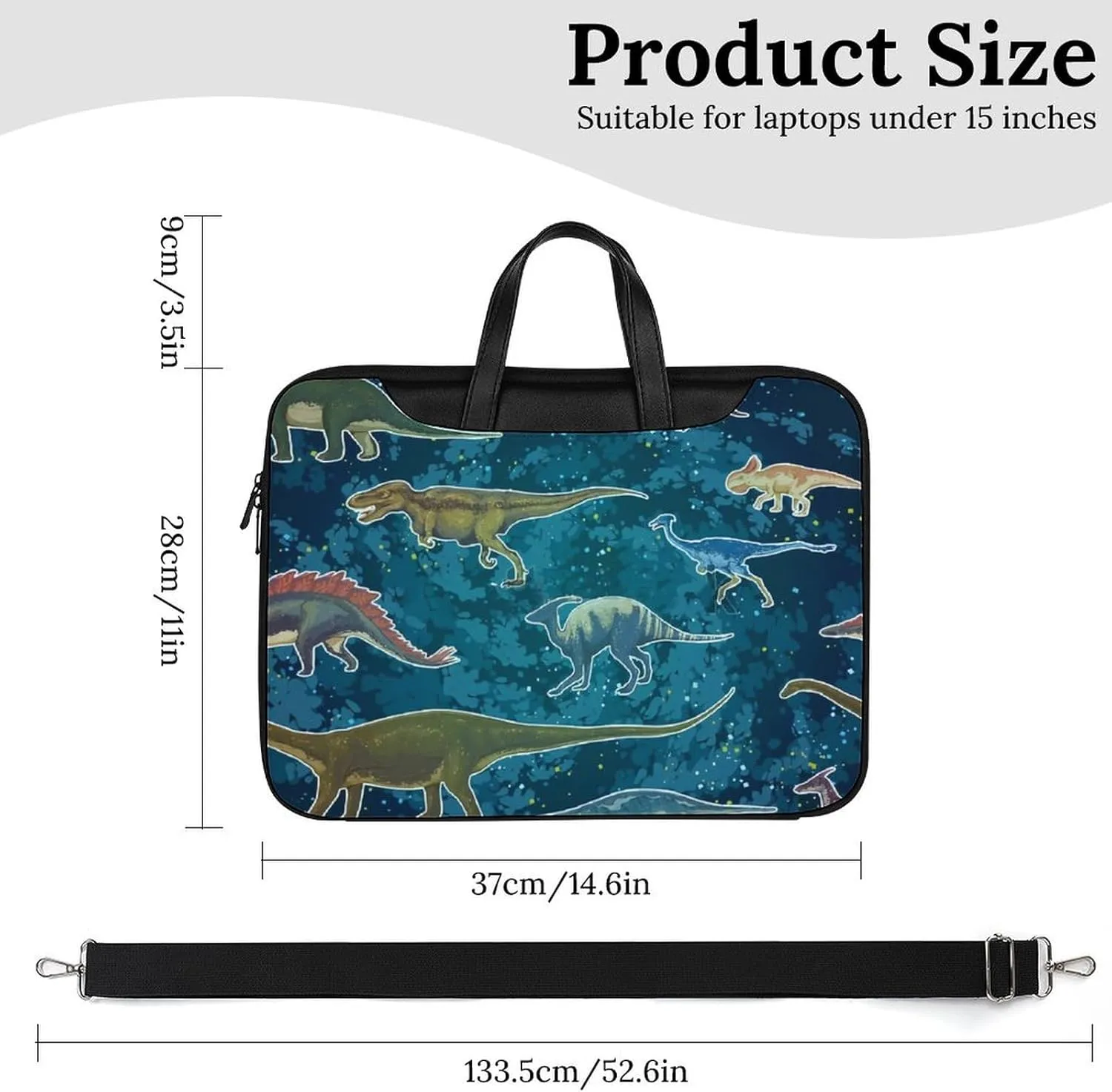 Penguin Bird Handheld Single Shoulder Crossbody Laptop Bag Unisex
