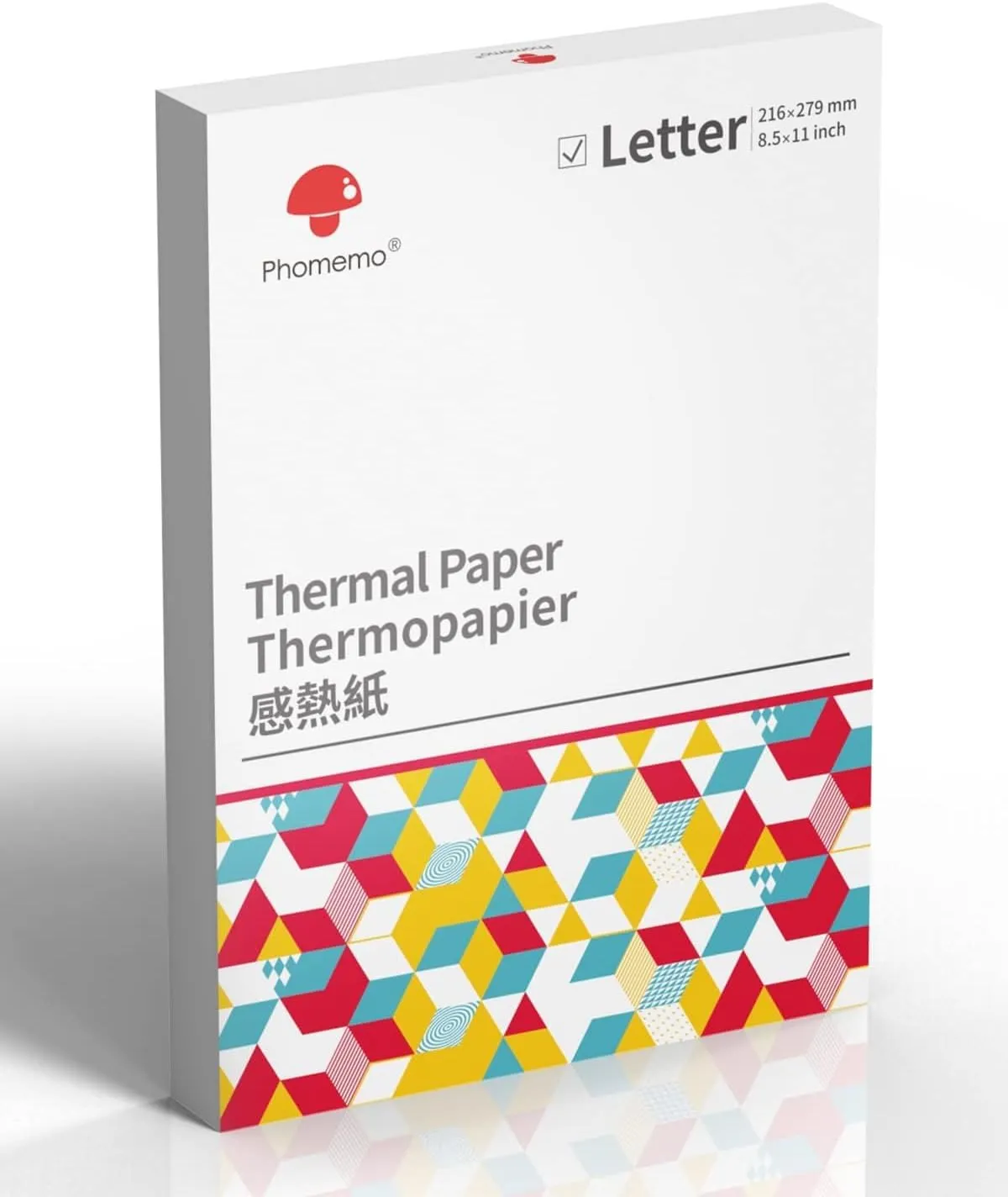 Phomemo US Letter Thermal Printer Paper, Advanced Thermal Printing, Phomemo Paper Compatible with COLORWING M08F-Letter, M832, M834, MT800/MT800Q Portable Printer, 8.5" x 11", 200 Sheets