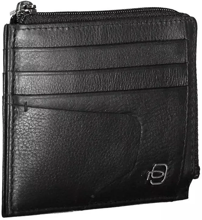 Piquadro Men's Akron Coin and Credit Card Holder, Black
