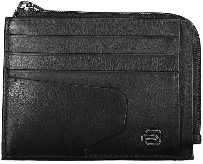 Piquadro Men's Akron Coin and Credit Card Holder, Black
