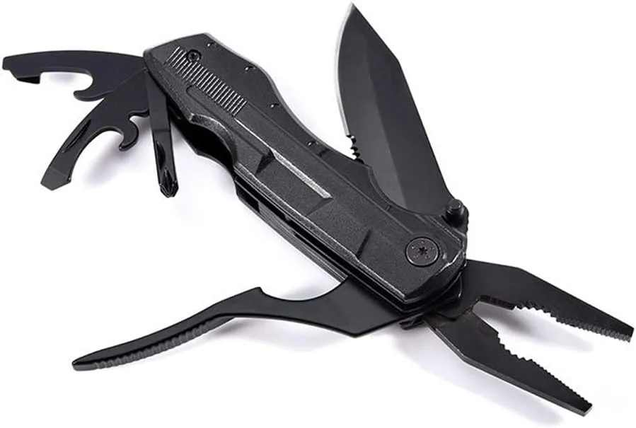 Pocket Knife Multitool Folding Knife with Blade, Screwdriver, Bottle OpenerSaw, Plier, Folding Knives For Camping Hiking Fishing Outdoor Tool for Men,
