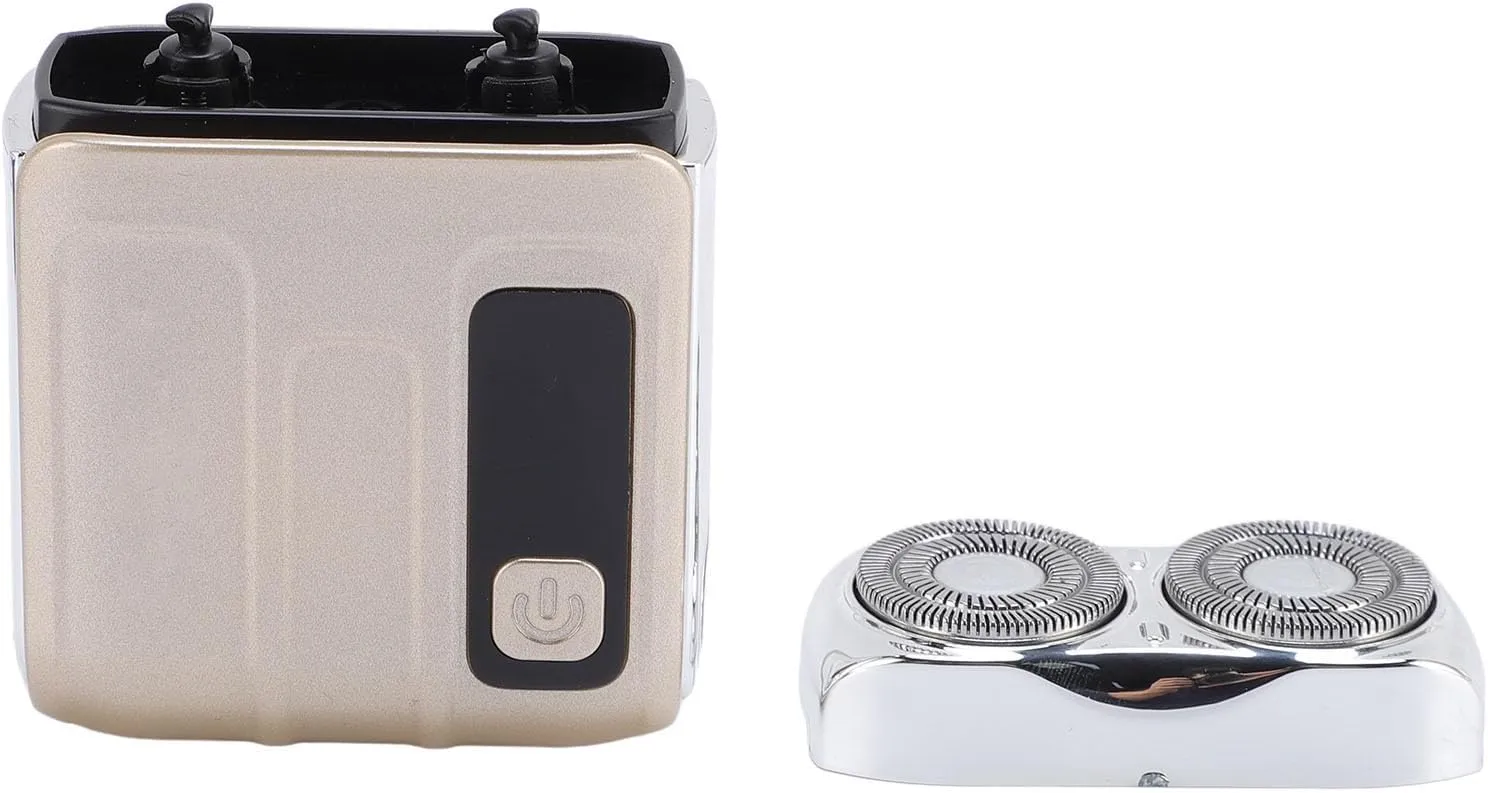 Pocket Size of Electrical Trimmer, Mini Beard Trimmer Low Noises Portable for the Trip (Desert Gold)