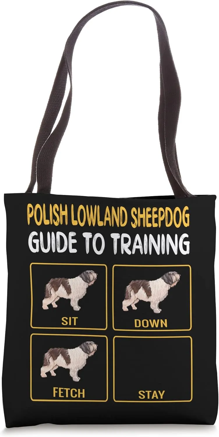 Polish Lowland Sheepdog Guide To Training Dog Obedience Tote Bag