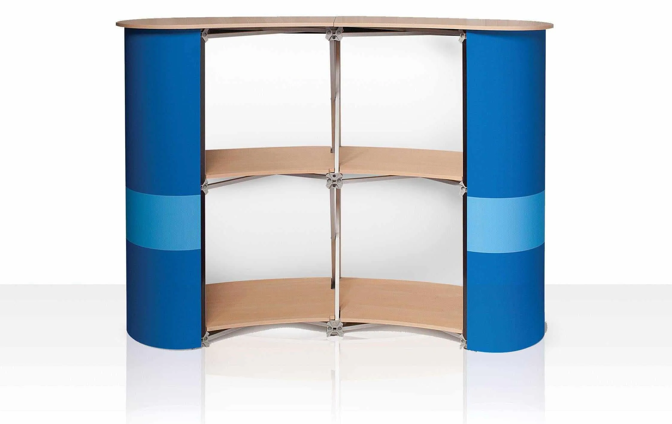 Pop-Up Branded Exhibition Counter with Built-in Shelves