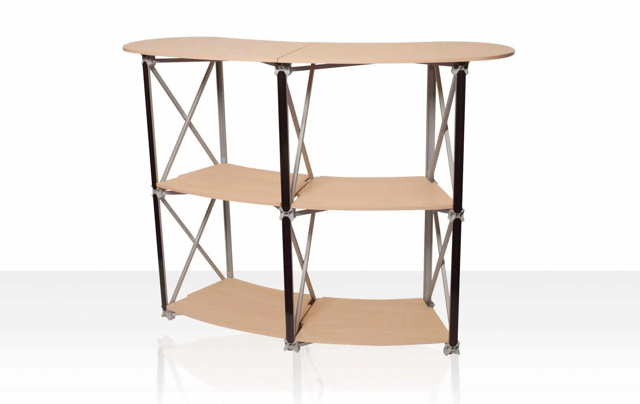 Pop-Up Branded Exhibition Counter with Built-in Shelves