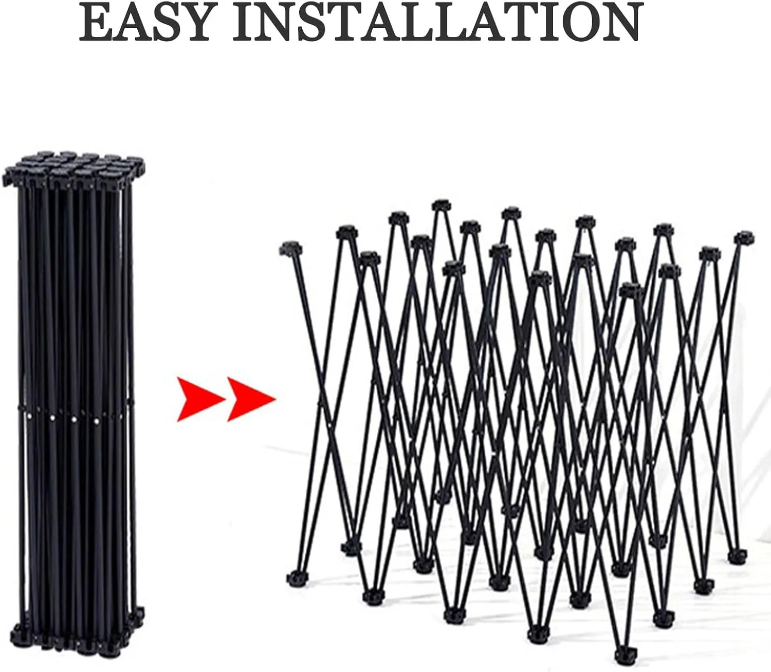 Portable Backdrop Booth Frame, Tension Fabric Trade Show Exhibit Display Booth Backdrop Stand Pop Up Trade Show Display Stand with Carrying Bag Banner Show Frame Stand for Business Advertising Event
