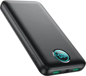 Portable Charger Power Bank 30,800mAh LCD Display Power Bank,25W PD Fast Charging  QC 4.0 Quick Phone Charging Power Bank Tri-Outputs Battery Pack Compatible with iPhone,Android etc(Black)